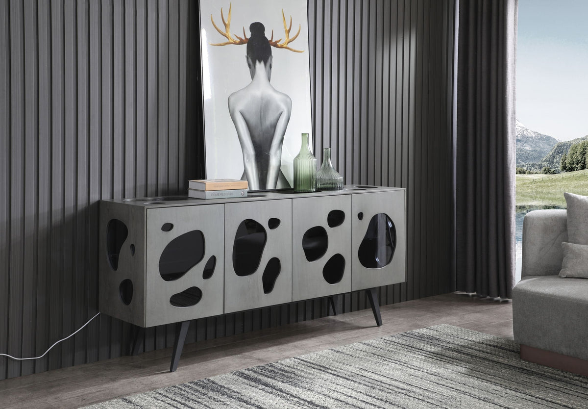 Fontana - Modern Grey Buffet - View 2