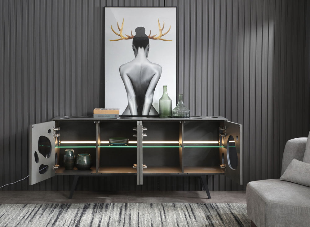 Fontana - Modern Grey Buffet - View 3