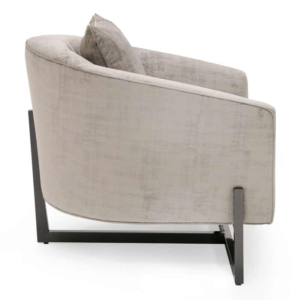 Forbis - Contemporary Light Grey Fabric Accent Chair - View 5