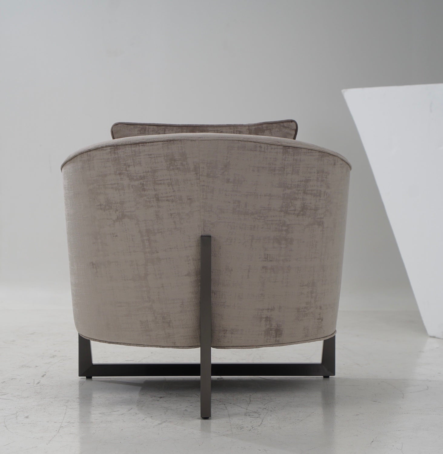 Forbis - Contemporary Light Grey Fabric Accent Chair