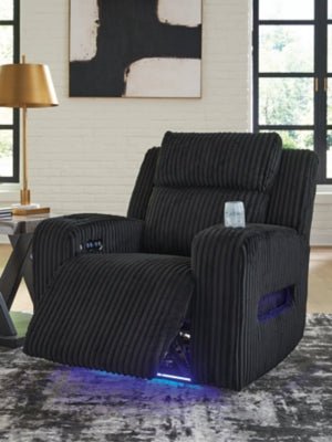 Forest Lake Power Recliner - Black Reclining Chair modern furniture Contempo Furniture