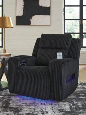 Forest Lake Power Recliner - Black Reclining Chair modern furniture Contempo Furniture