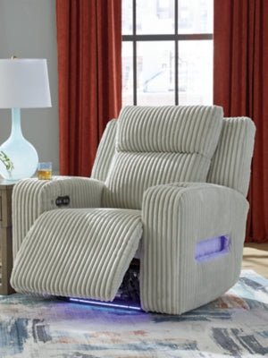Forest Lake Power Recliner - Gray Reclining Chair modern furniture Contempo Furniture