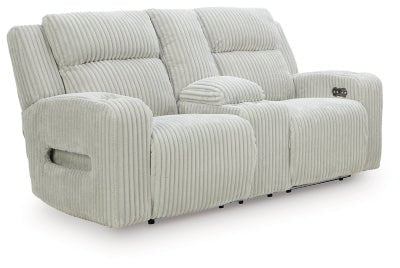 Forest Lake Power Reclining Loveseat with Console - Gray Reclining Loveseat modern furniture Contempo Furniture