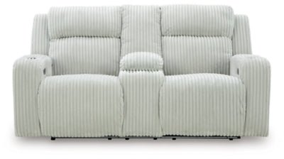 Forest Lake Power Reclining Loveseat with Console - Gray Reclining Loveseat modern furniture Contempo Furniture