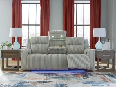 Forest Lake Power Reclining Sofa - Gray Power Reclining Sofa modern furniture Contempo Furniture