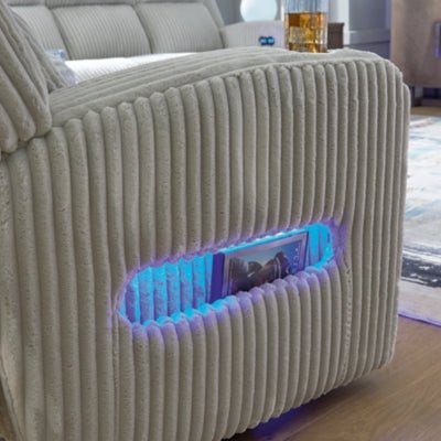 Forest Lake Power Reclining Sofa - Gray Power Reclining Sofa modern furniture Contempo Furniture