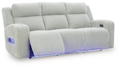 Forest Lake Power Reclining Sofa - Gray Power Reclining Sofa modern furniture Contempo Furniture