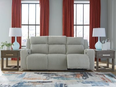 Forest Lake Power Reclining Sofa - Gray Power Reclining Sofa modern furniture Contempo Furniture