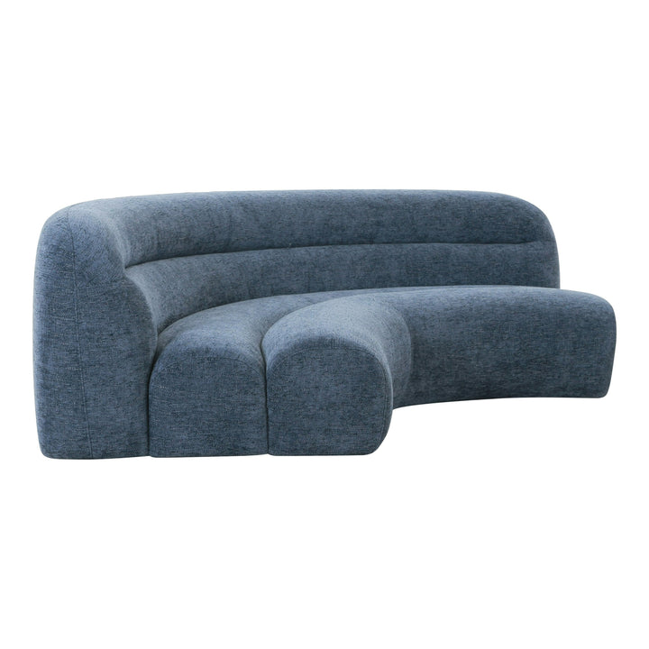 Forman - Modern Blue Fabric Modular Corner Sectional Seat