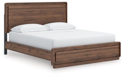 Fortlorn California King Panel Bed - Dark Brown | Ashley Furniture