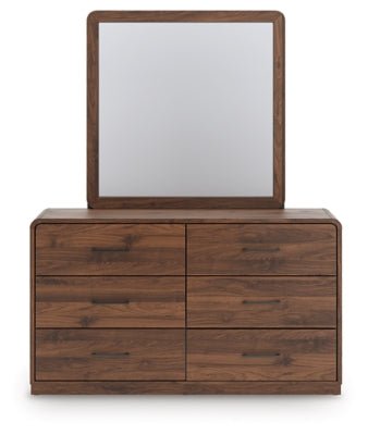 Fortlorn Dresser and Mirror - Dark Brown Dresser &amp; Mirror modern furniture Contempo Furniture