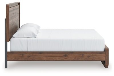 Fortlorn King Panel Bed - Dark Brown Panel Bed modern furniture Contempo Furniture