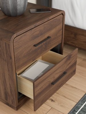 Fortlorn Nightstand - Dark Brown Accent Nightstand modern furniture Contempo Furniture