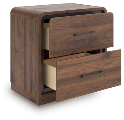 Fortlorn Nightstand - Dark Brown Accent Nightstand modern furniture Contempo Furniture