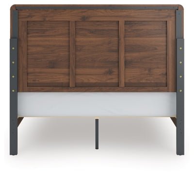Fortlorn Queen Panel Bed - Dark Brown Panel Bed modern furniture Contempo Furniture