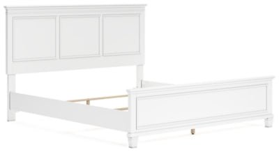 Fortman California King Panel Bed - White Panel Bed modern furniture Contempo Furniture