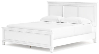 Fortman California King Panel Bed - White Panel Bed modern furniture Contempo Furniture