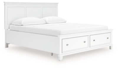 Fortman California King Panel Storage Bed - White | Ashley Furniture