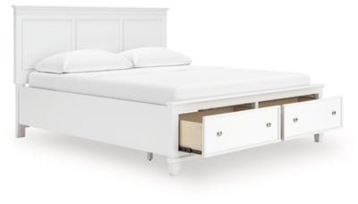 Fortman California King Panel Storage Bed - White Storage Bed modern furniture Contempo Furniture