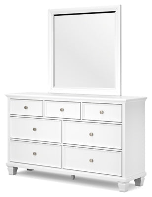 Fortman Dresser and Mirror - White Dresser &amp; Mirror modern furniture Contempo Furniture