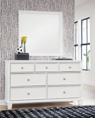 Fortman Dresser and Mirror - White Dresser &amp; Mirror modern furniture Contempo Furniture