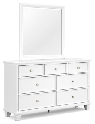 Fortman Dresser and Mirror - White | Ashley Furniture