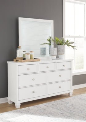 Fortman Dresser and Mirror - White Dresser &amp; Mirror modern furniture Contempo Furniture