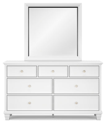 Fortman Dresser and Mirror - White Dresser &amp; Mirror modern furniture Contempo Furniture