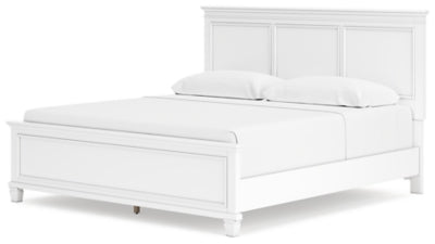 Fortman King Panel Bed - White Panel Bed modern furniture Contempo Furniture