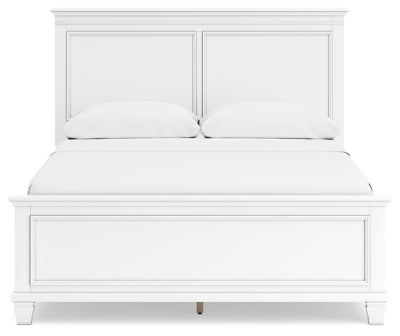 Fortman Queen Panel Bed - White Panel Bed modern furniture Contempo Furniture