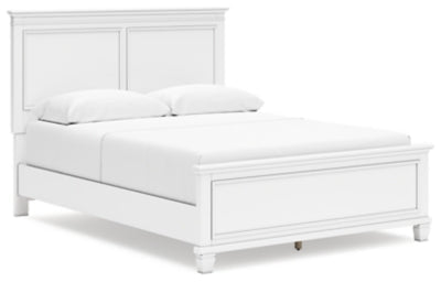 Fortman Queen Panel Bed - White Panel Bed modern furniture Contempo Furniture