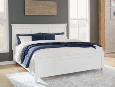 Fortman Queen Panel Bed - White | Ashley Furniture