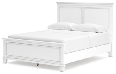Fortman Queen Panel Bed - White Panel Bed modern furniture Contempo Furniture
