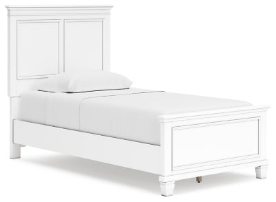 Fortman Twin Panel Bed - White | Ashley Furniture