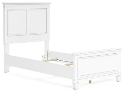 Fortman Twin Panel Bed - White Panel Bed modern furniture Contempo Furniture