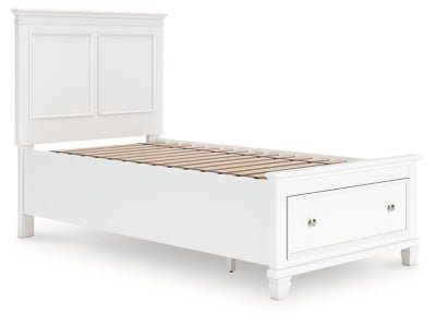 Fortman Twin Panel Storage Bed - White Storage Bed modern furniture Contempo Furniture