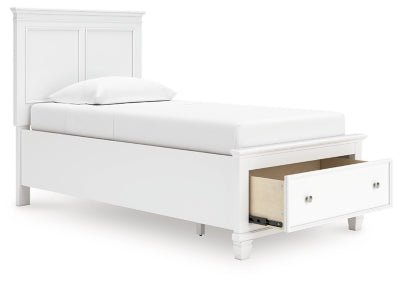 Fortman Twin Panel Storage Bed - White Storage Bed modern furniture Contempo Furniture