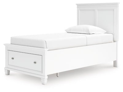 Fortman Twin Panel Storage Bed - White Storage Bed modern furniture Contempo Furniture