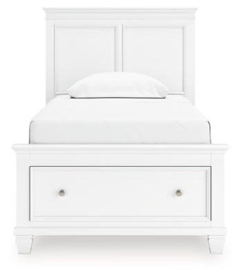 Fortman Twin Panel Storage Bed - White Storage Bed modern furniture Contempo Furniture