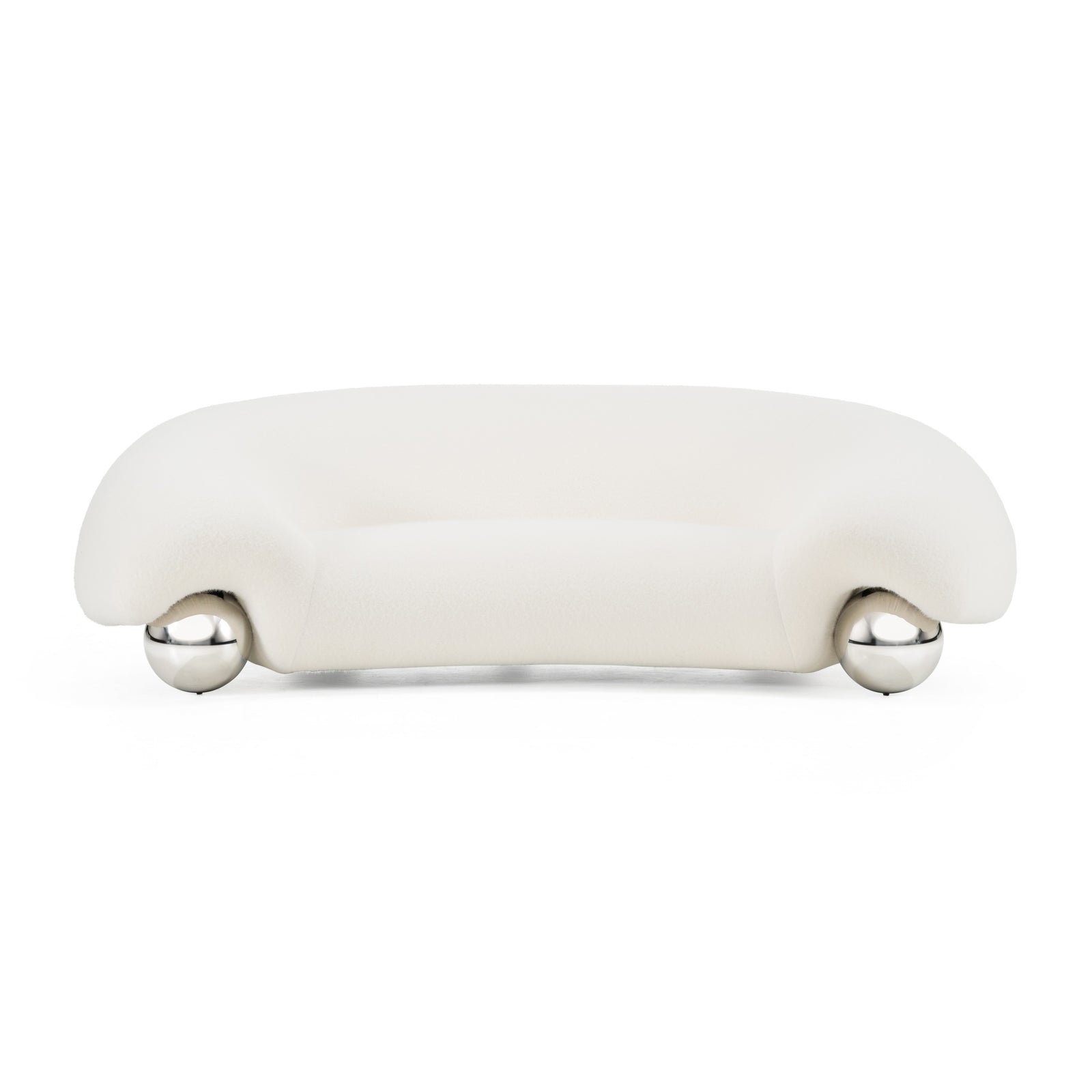Fortune - Contemporary White Fabric Sofa