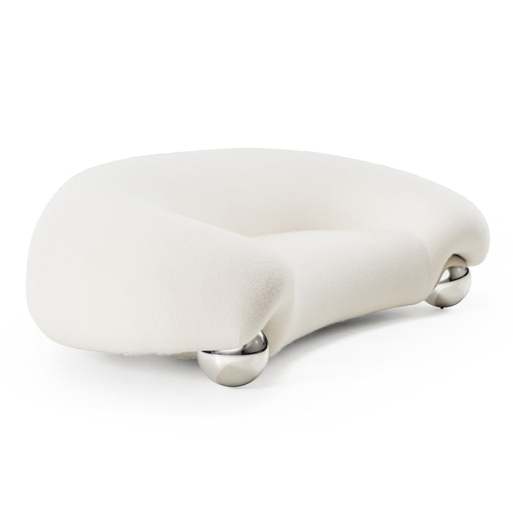 Fortune - Contemporary White Fabric Sofa