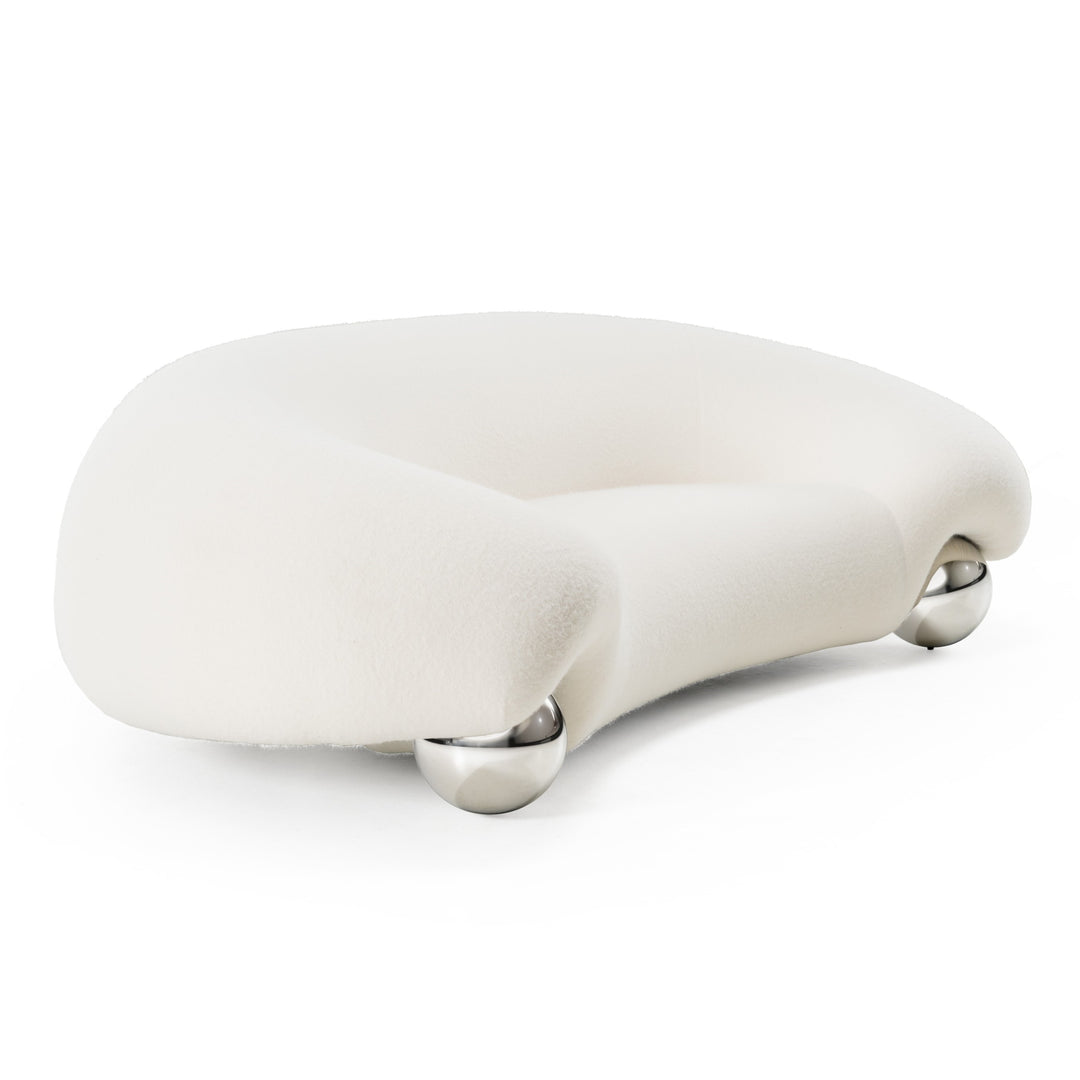 Fortune - Contemporary White Fabric Sofa