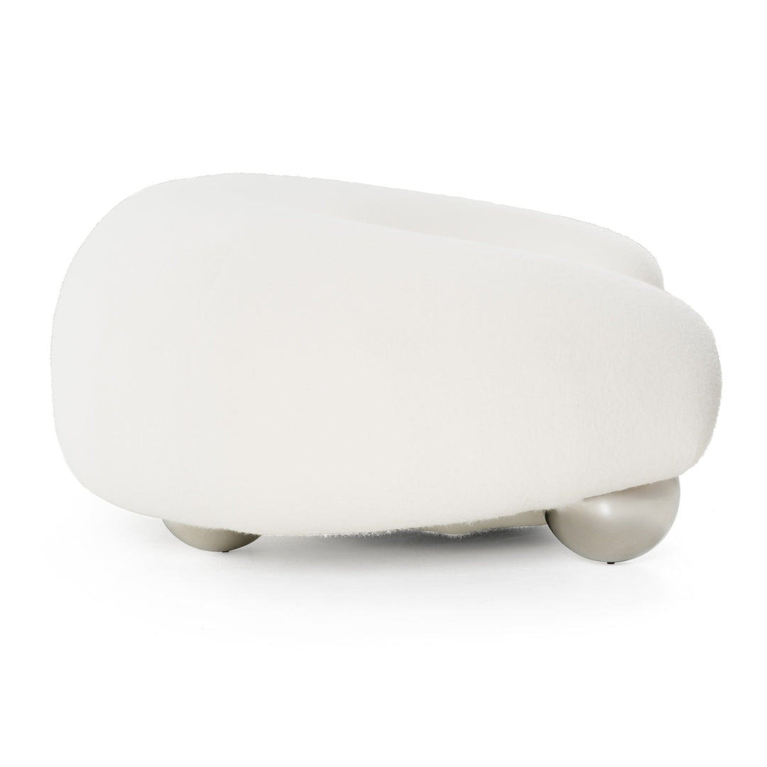 Fortune - Contemporary White Fabric Sofa