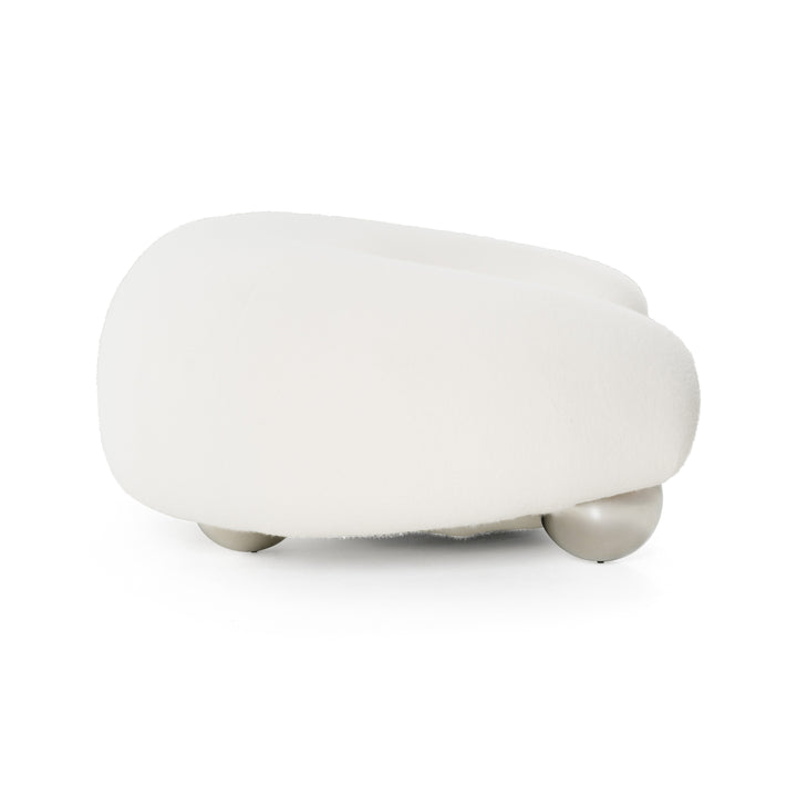 Fortune - Contemporary White Fabric Sofa