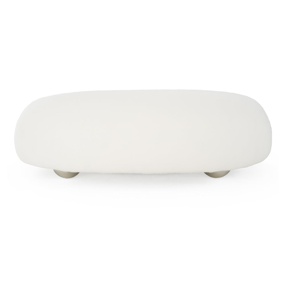 Fortune - Contemporary White Fabric Sofa - View 6