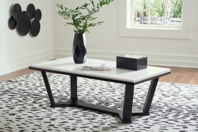 Fostead Coffee Table - White Cocktail Table modern furniture Contempo Furniture