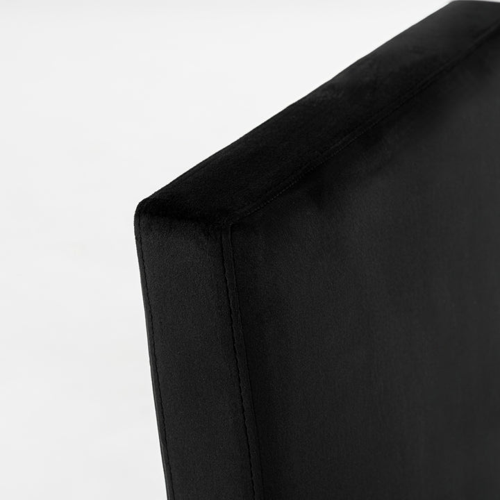 Fowler - Modern Black Velvet Dining Chair