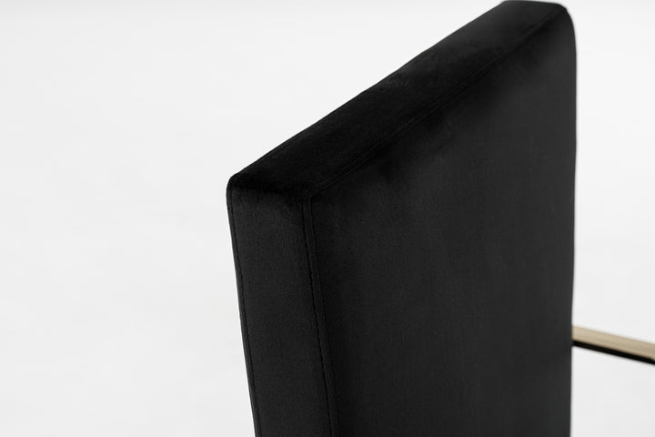 Fowler  Modern Black Velvet Dining Chair