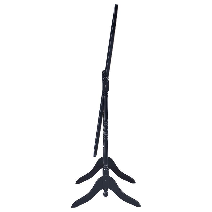 Foyet - Wood Adjustable Full Length Cheval Mirror - Black Floor Mirror modern furniture Contempo Furniture